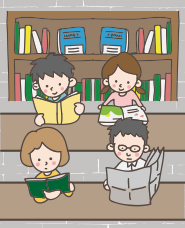 図書館のイラスト素材