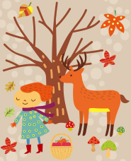 Scandinavian autumn illustrations