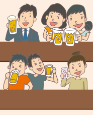 飲み会のイラスト素材