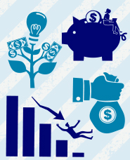 Financial investment silhouette