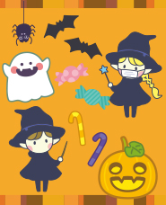 ゆるかわハロウィンイラスト