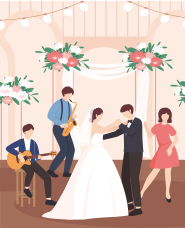 結婚パーティーイラスト